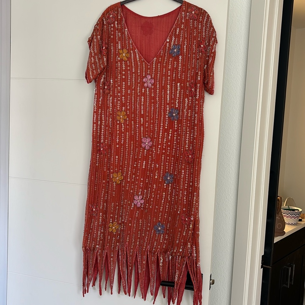 Handmade beaded dress